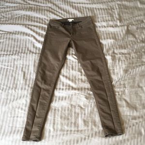 H&M pants size 6 khaki green color